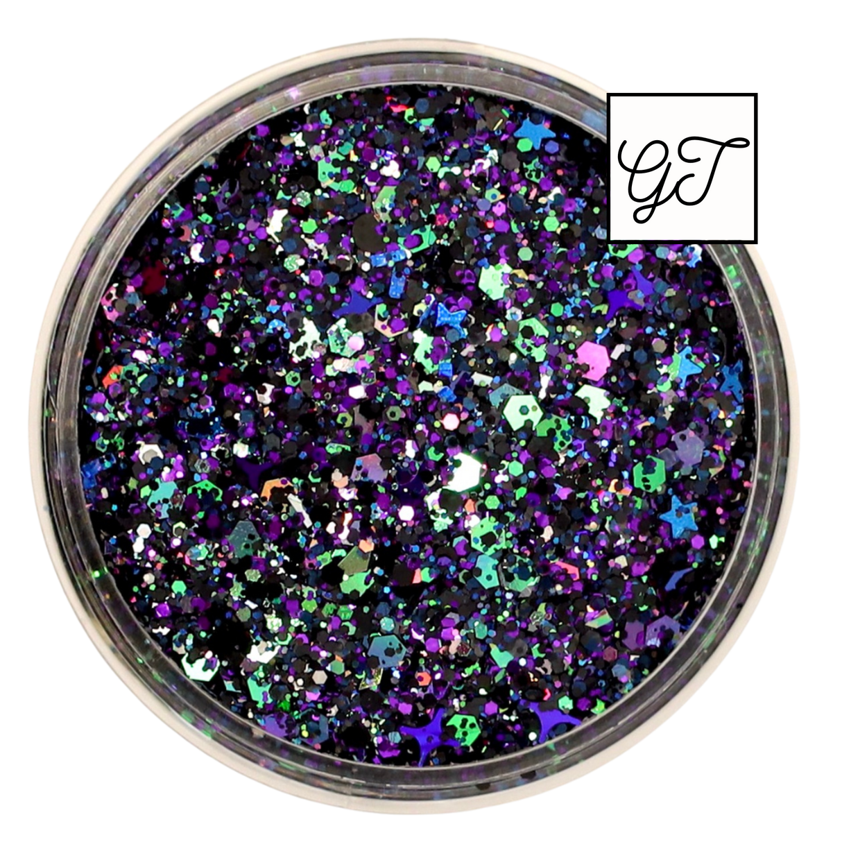 Black green purple shift custom chunky glitter mix / PDB Creative Studio for art, nails and projects