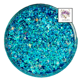 Blue custom chunky glitter mix / PDB Creative Studio for art, nails and projects