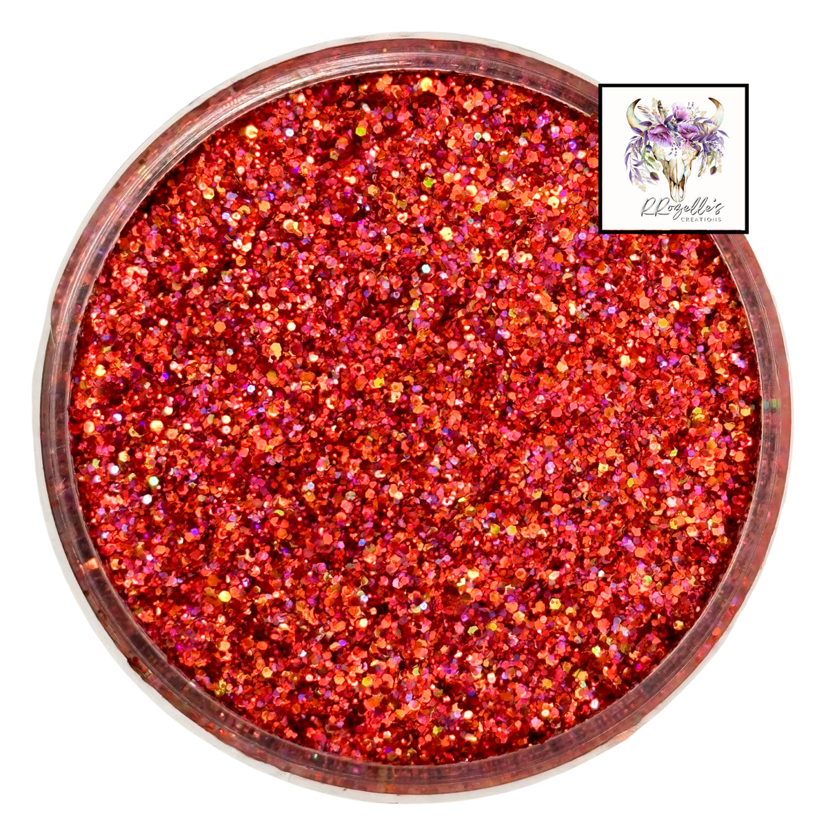 Red custom chunky glitter mix / PDB Creative Studio for art, nails and projects