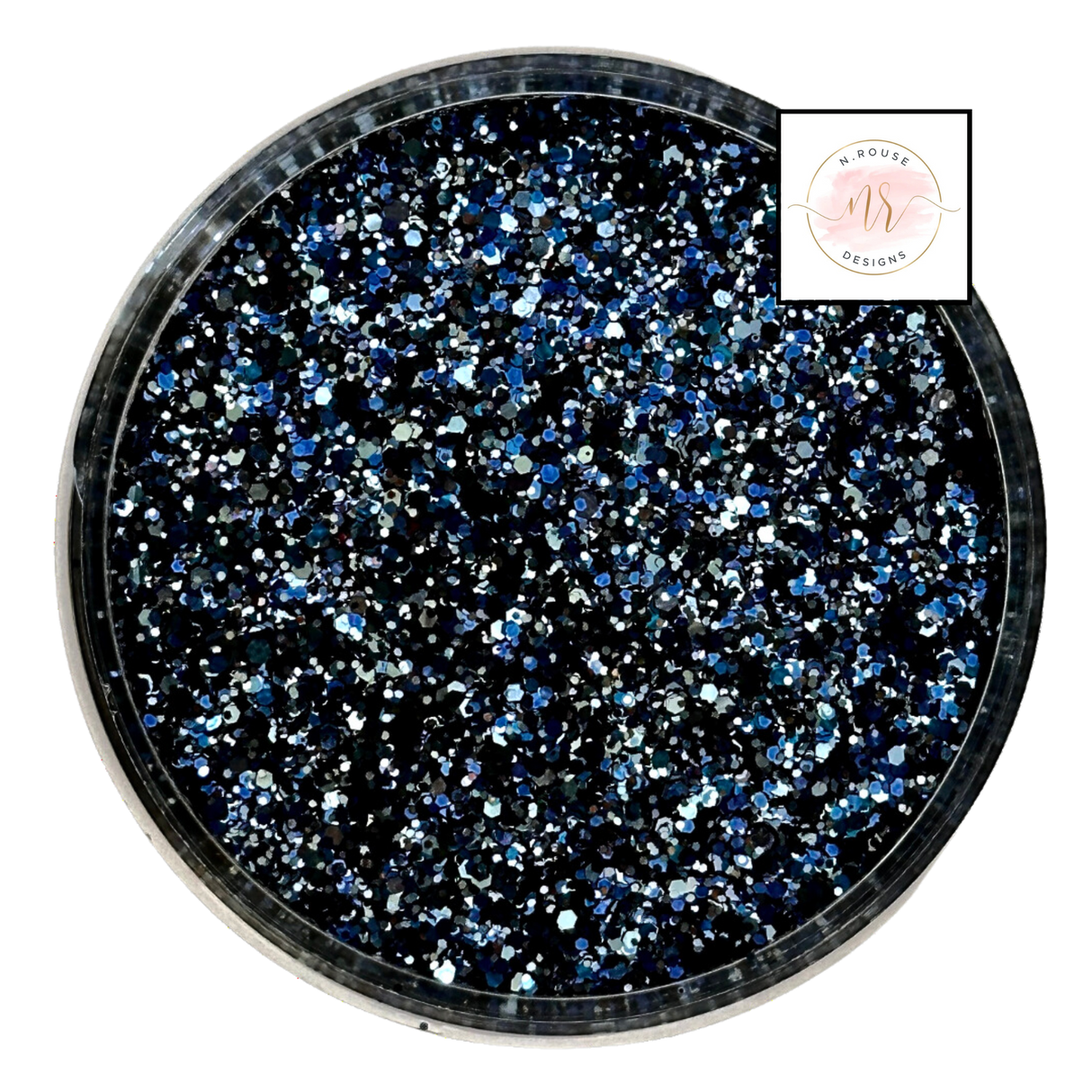 deep blue custom chunky glitter mix / PDB Creative Studio for art, nails and projects