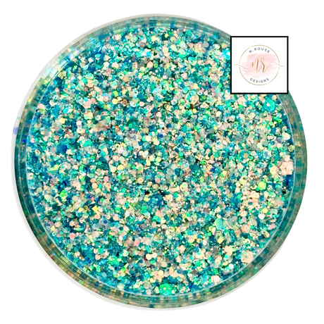 Blue custom chunky glitter mix / PDB Creative Studio for art, nails and projects