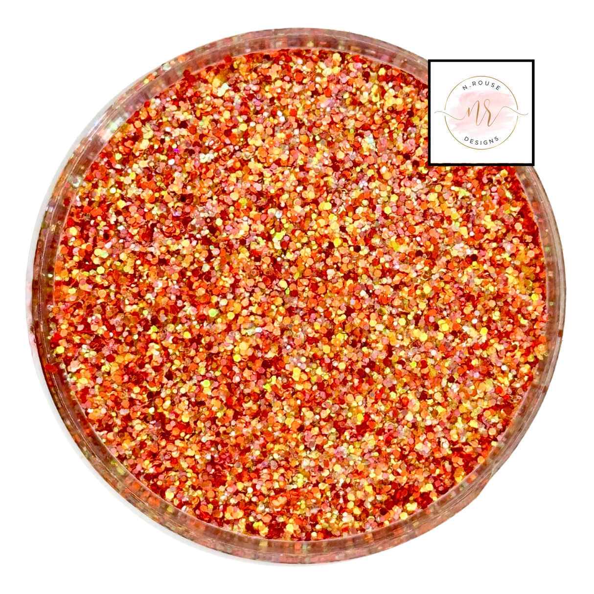 Orange custom chunky glitter mix / PDB Creative Studio for art, nails and projects