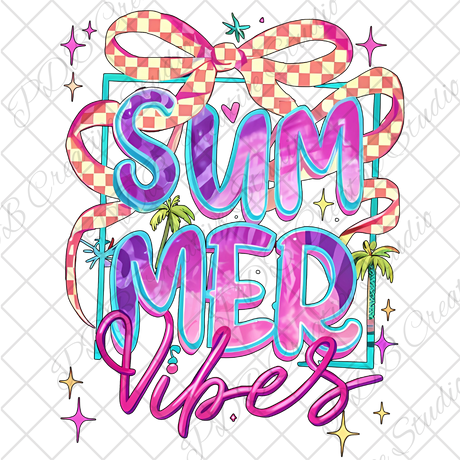 summer vibed coquette uv-dtf decal wrap for diy resin art
