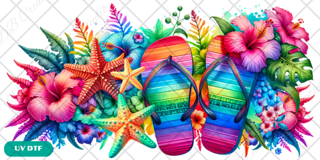 rainbow beach uv-dtf wrap decal 16oz libby can diy resin art
