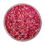 Pink red custom chunky glitter mix / PDB Creative Studio for art, nails and projects