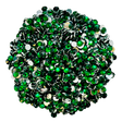 EMERALD GREEN JELLY RESIN flat back, non hotfix rhinestones for art, body, nails and more - PDB Creative Studio