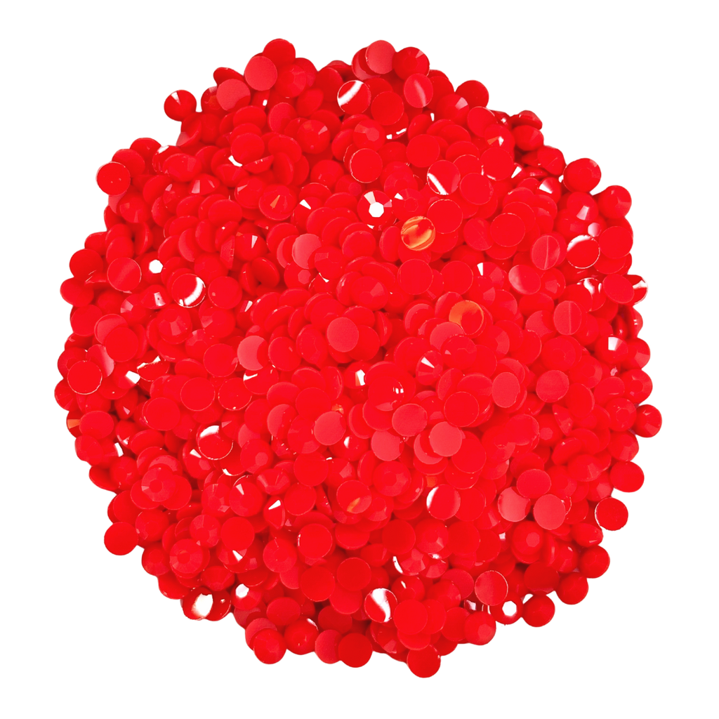 SOLID SIAM RED JELLY RESIN flat back, non hotfix rhinestones for art, body, nails and more - PDB Creative Studio