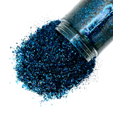 multi shades of blue custom glitter mix for art, body, nails and more - PDB Creative Studio