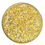 Yellow gold custom chunky glitter mix / PDB Creative Studio for art, nails and projects