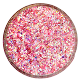 Frosty pink custom chunky glitter mix / PDB Creative Studio for art, nails and projects