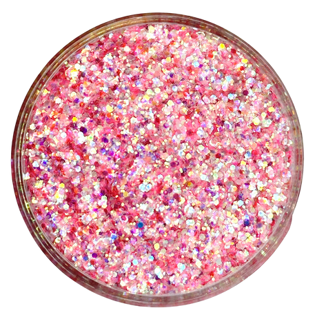 Frosty pink custom chunky glitter mix / PDB Creative Studio for art, nails and projects