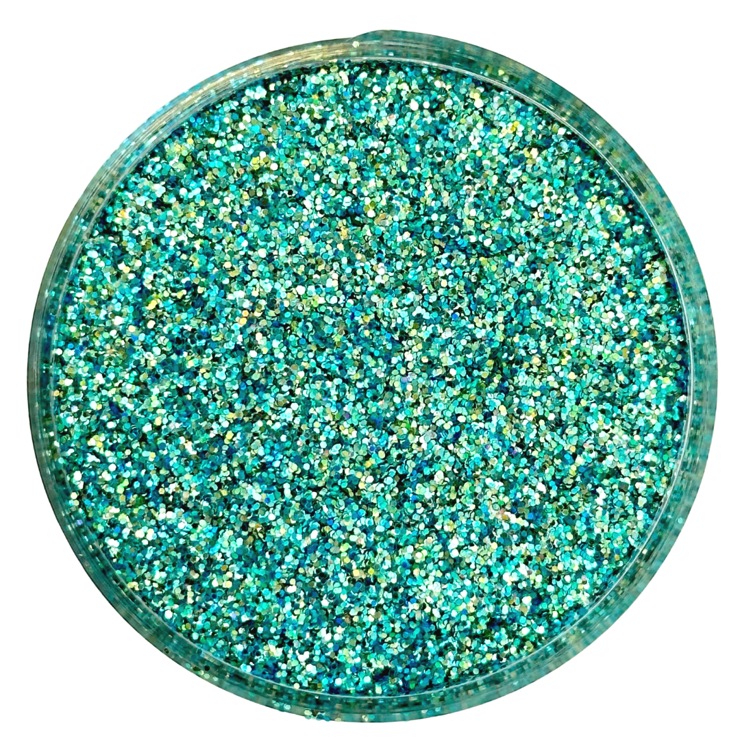 Blue green custom chunky glitter mix / PDB Creative Studio for art, nails and projects