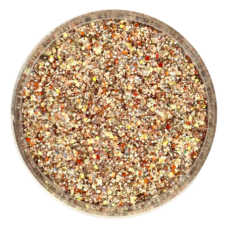 Gold custom chunky glitter mix / PDB Creative Studio for art, nails and projects