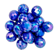 BLUE AB DISCO 20MM BUBBLEGUM BEAD -  FACETED BLUE AB COATED ACRYLIC BEAD for bracelets, jewelry making, crafts, and more - PDB Creative Studio