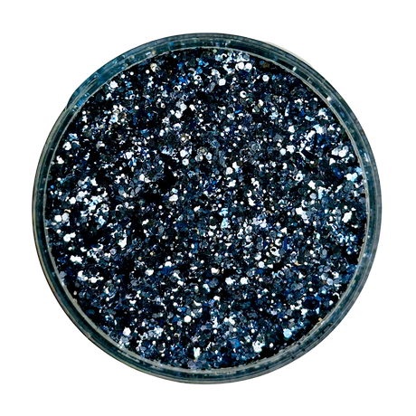 Blue multi size custom glitter for art, body, nails and more - PDB Creative Studio