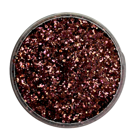 deep reddish brown custom glitter mix for art, body, nails and more - PDB Creative Studio