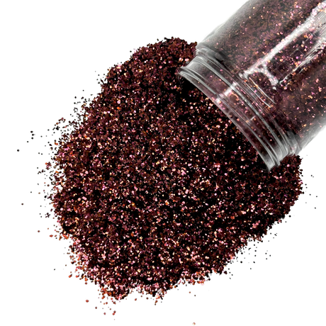 deep reddish brown custom glitter mix for art, body, nails and more - PDB Creative Studio