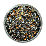 Orange, black, white custom chunky glitter mix / PDB Creative Studio for art, nails and projects