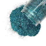 Teal polyester custom glitter mix for art, body, nails and more - PDB Creative Studio