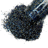 blue and gold custom glitter mix for art, body, nails and more - PDB Creative Studio