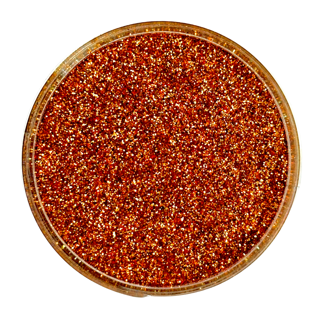 burnt orange custom chunky glitter mix / PDB Creative Studio for art, nails and projects