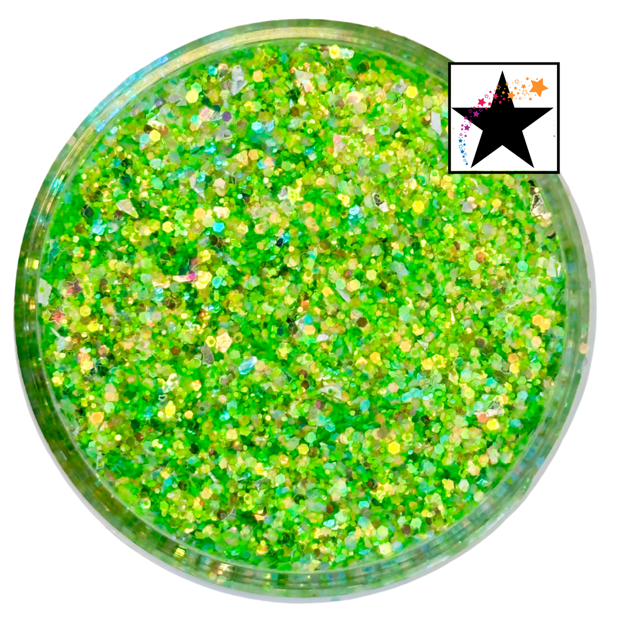 Green custom chunky glitter mix / PDB Creative Studio for art, nails and projects