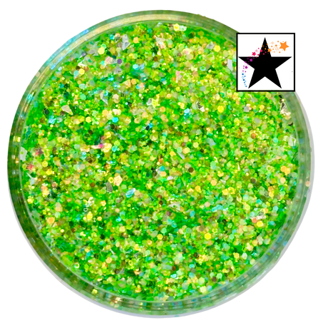 Green custom chunky glitter mix / PDB Creative Studio for art, nails and projects