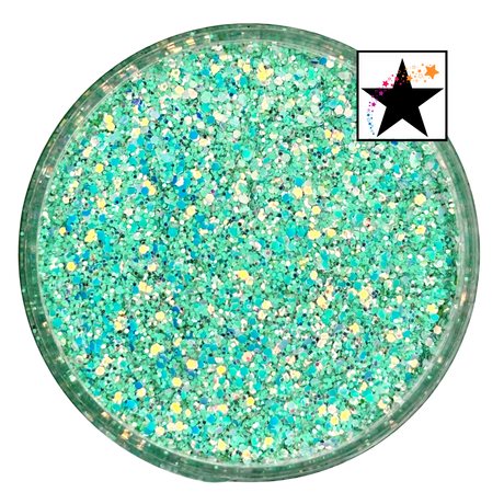 Teal blue custom chunky glitter mix / PDB Creative Studio for art, nails and projects