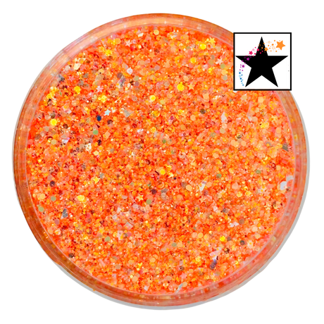 Orange custom chunky glitter mix / PDB Creative Studio for art, nails and projects