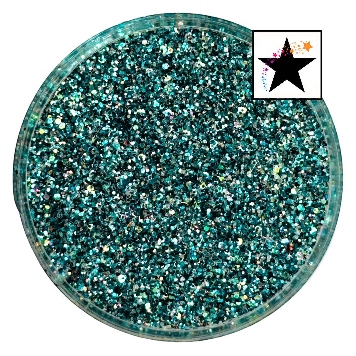 Teal blue custom chunky glitter mix / PDB Creative Studio for art, nails and projects