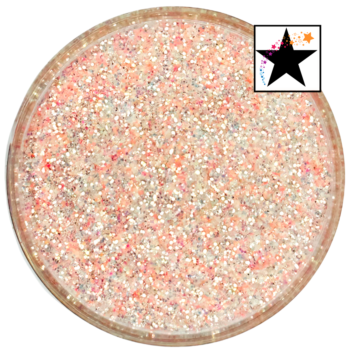 Peach, pink, apricot custom chunky glitter mix / PDB Creative Studio