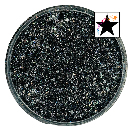 Black custom chunky glitter mix / PDB Creative Studio for art, nails and projects