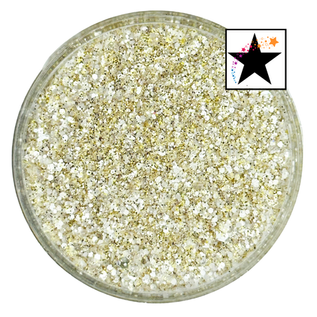 Beige yellow gold custom chunky glitter mix / PDB Creative Studio for art, nails and projects