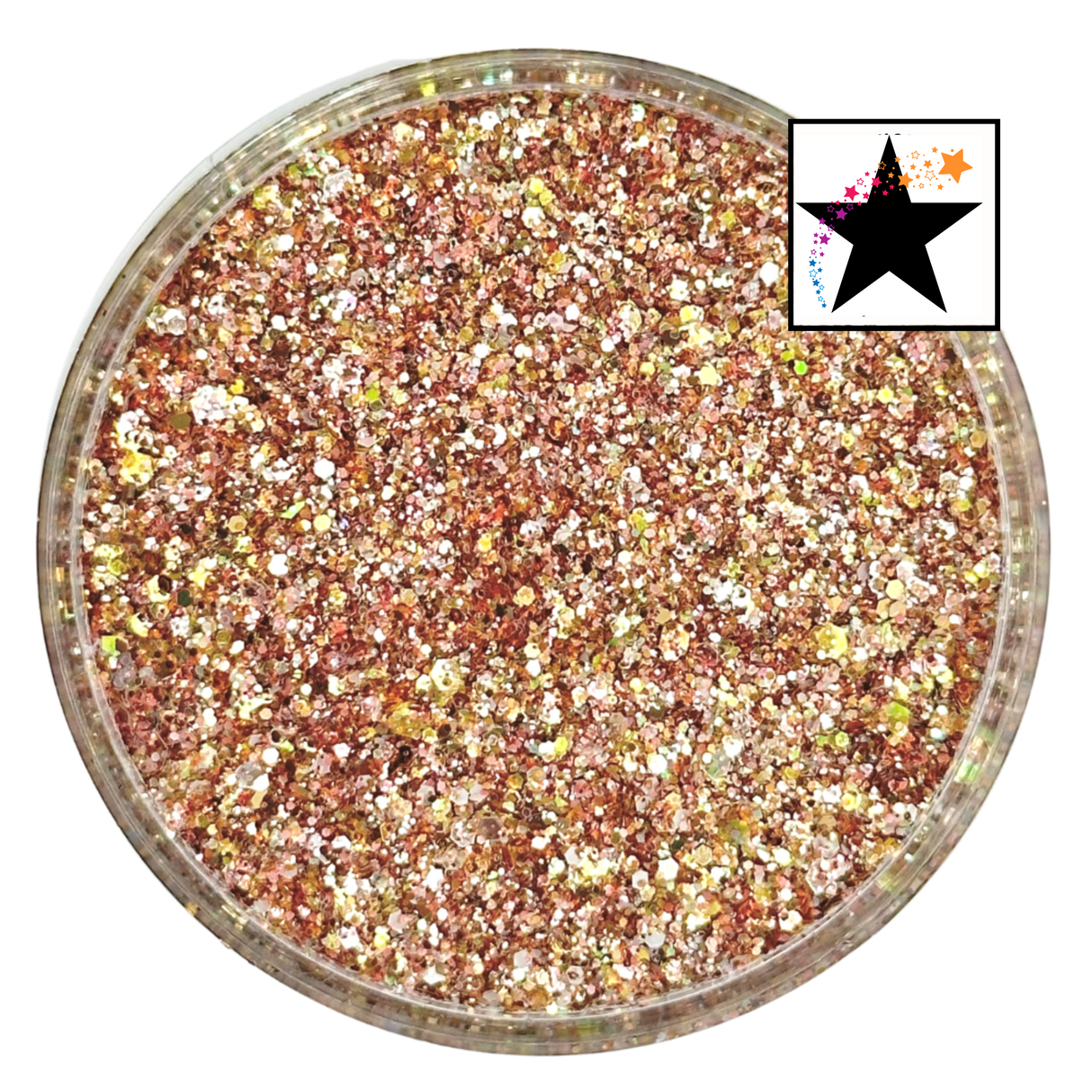 Copper gold custom chunky glitter mix / PDB Creative Studio for art, nails and projects