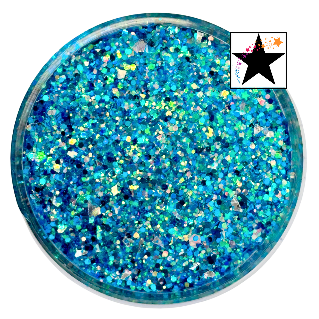 blue green custom chunky glitter mix / PDB Creative Studio for art, nails and projects