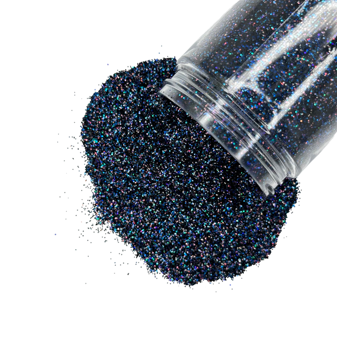 navy blue fine custom glitter mix for art, body, nails and more -  PDB Creative Studio