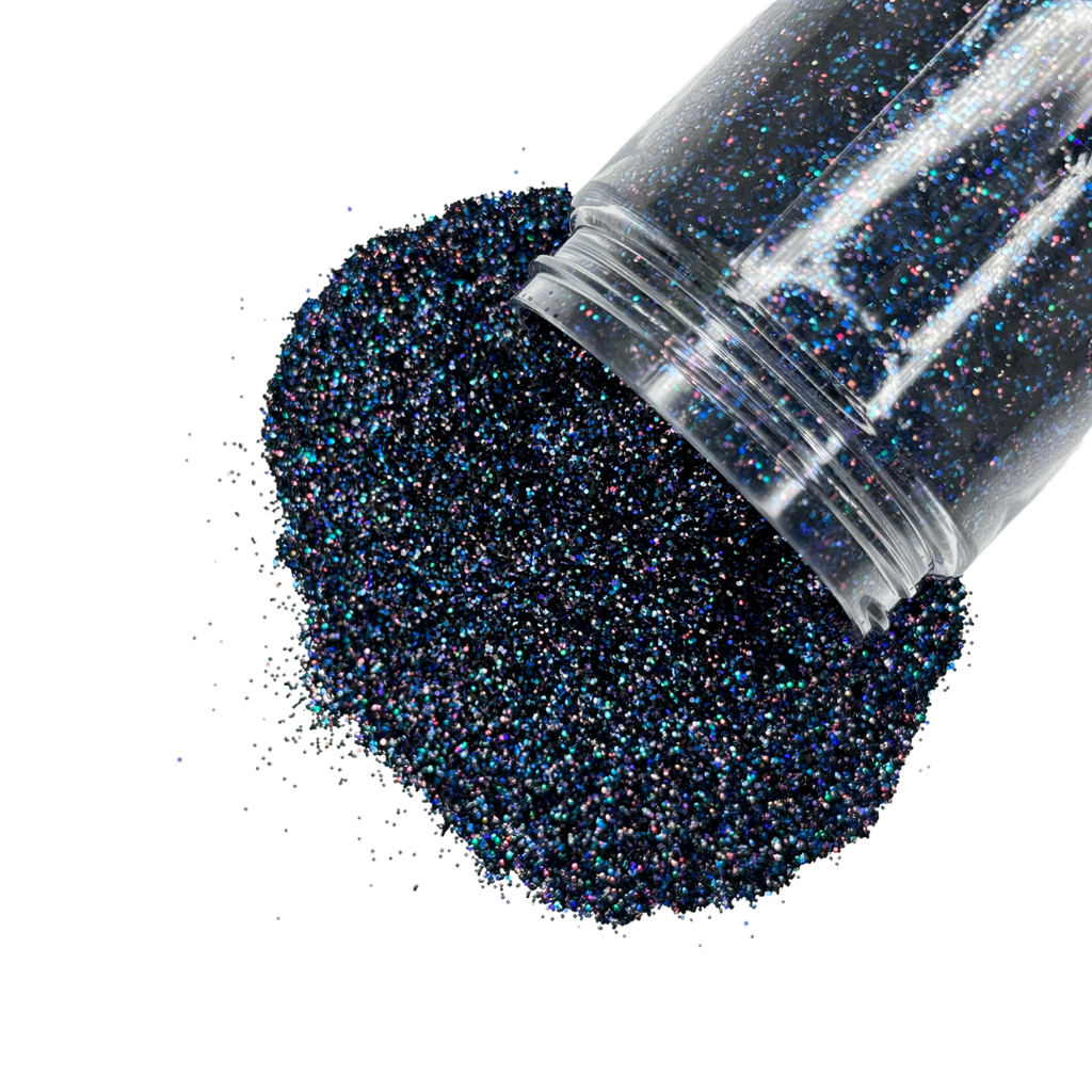 navy blue fine custom glitter mix for art, body, nails and more -  PDB Creative Studio