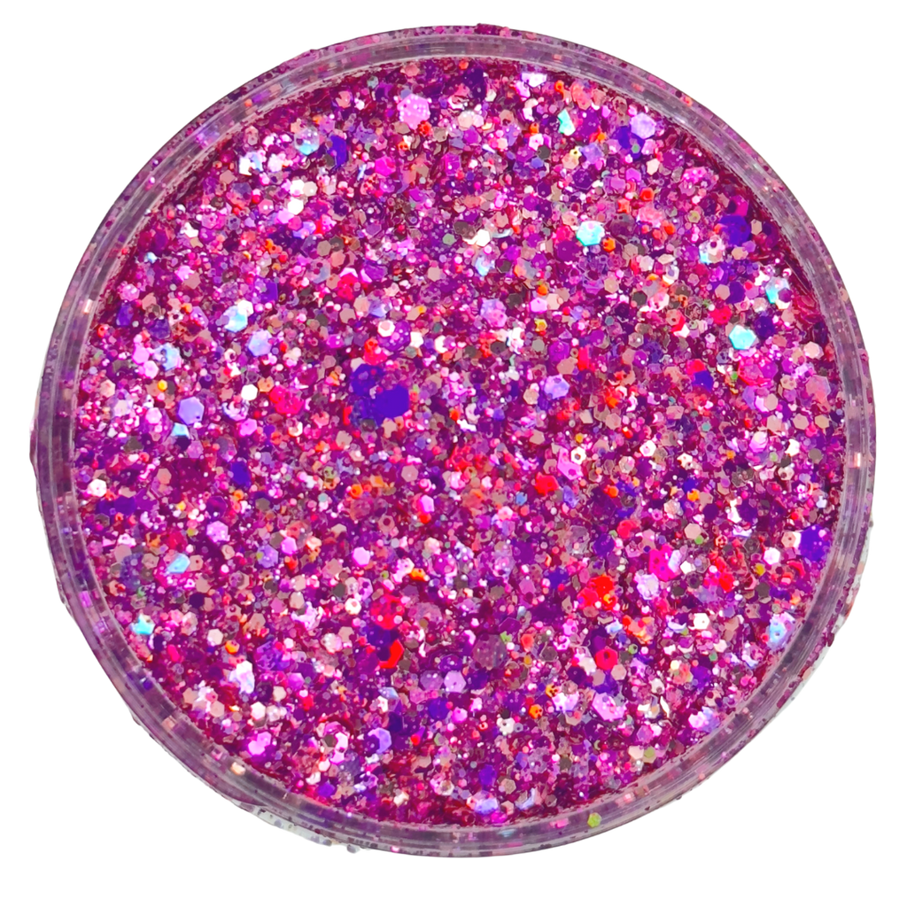 purple multi-size custom glitter mix for art, body, nails and more -  PDB Creative Studio