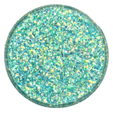 blue green multi-size custom glitter mix for art, body, nails and more - PDB Creative Studio