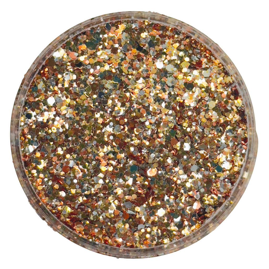 brown and copper multi-size custom glitter mix by PDB Creative Studio