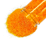 neon orange polyester glitter for art, nails, body and more - PDB Creative Studio