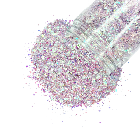 Purple Pink opal custom multi-size/shape glitter mix for art, body, nails - PDB Creative Studio