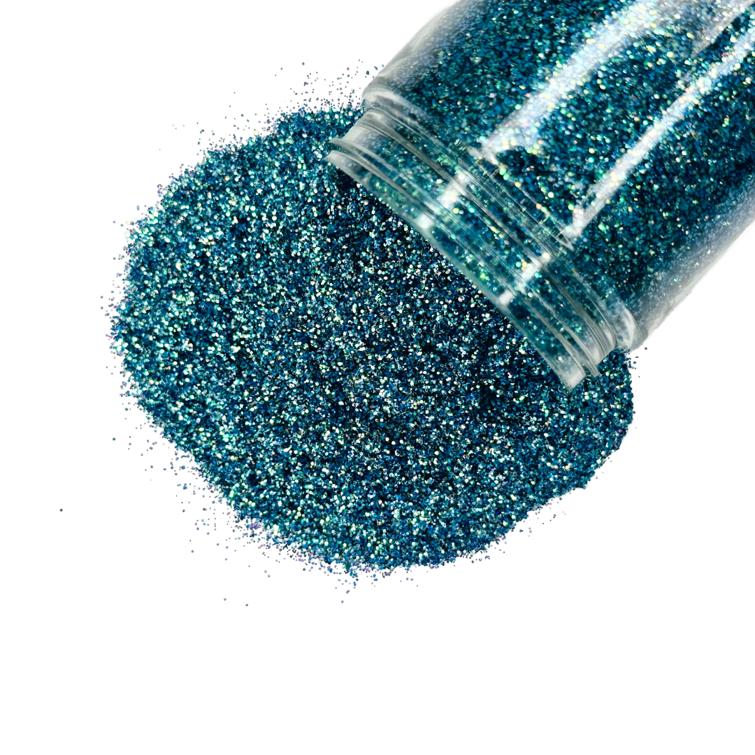 Blue custom glitter mix for nails, body, art / PDB Creative Studio