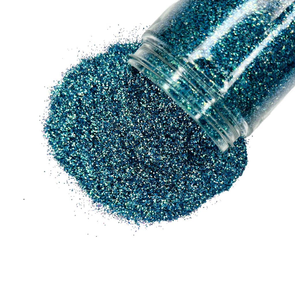 Blue custom glitter mix for nails, body, art / PDB Creative Studio