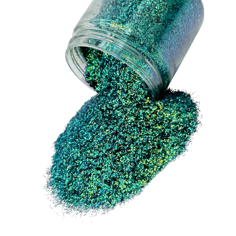 green multi-size glitter mix for art, body, nails and more - PDB Creative Studio