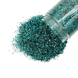 Teal green and gold custom mix glitter for body, art, nails / PDB Creative Studio