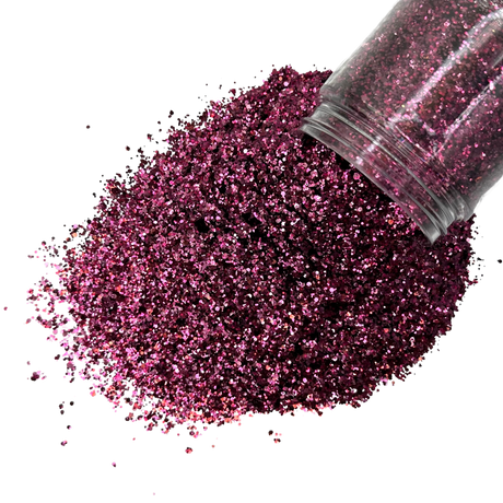 maroon burgundy custom poly multi-size glitter mix for art, body, nails and more - PDB Creative Studio