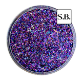 Multi-Color purple multi-size custom glitter mix for art, body, nails and more - PDB Creative Studio