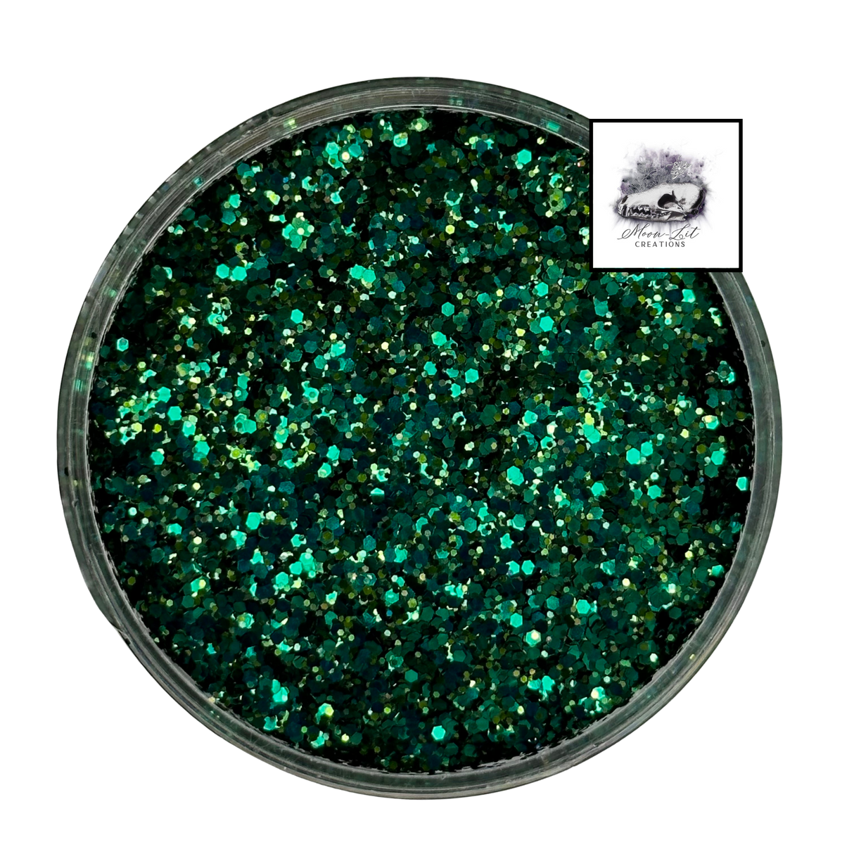 Green custom chunky glitter mix / PDB Creative Studio for art, nails and projects