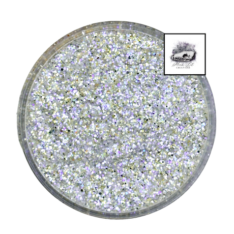 Silver blue shift custom chunky glitter mix / PDB Creative Studio for art, nails and projects